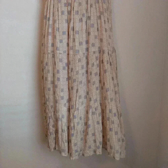 Sincerely Jules Women’s Cream Casual Sleeveless Tiered Dress 100% Rayon XL - Picture 5 of 7